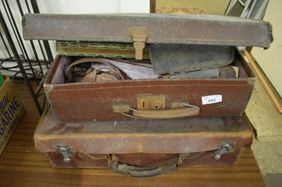 Lot 690 - Two suitcases and a quantity of varied Bygones