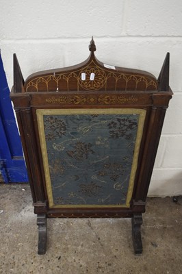 Lot 303 - Anglo Indian fire screen featuring inlaid...