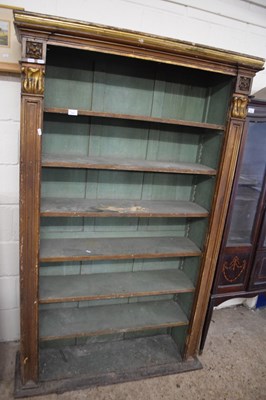 Lot 311 - Open bookcase with part gilt decoration, circa...