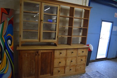 Lot 320 - 20th Century pine dresser cabinet of unusual...