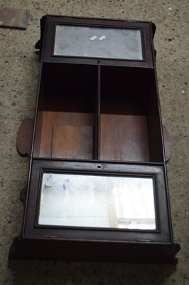 Lot 351 - Small wall shelf unit flanked with two...