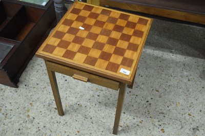 Lot 362 - Small games table with drawer beneath, width...