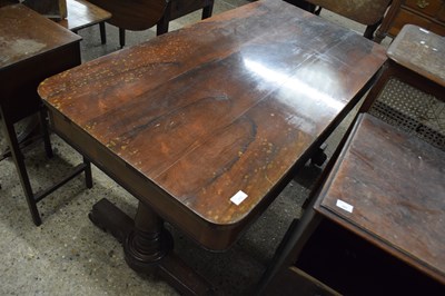 Lot 372 - Victorian mahogany side table raised on heavy...