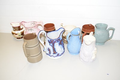 Lot 202 - VARIOUS VICTORIAN AND LATER DECORATED JUGS