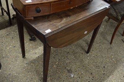 Lot 384 - Folding oval table, width approx 81cm