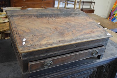 Lot 414 - Table top writing slope or clerk's desk with...