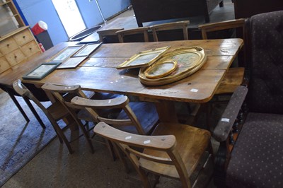 Lot 421 - Large country style refectory table, length...