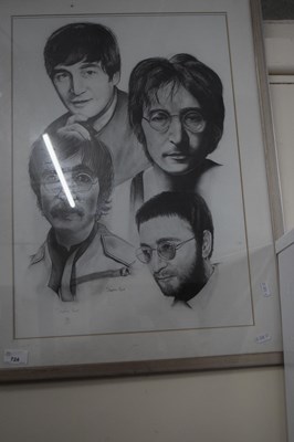 Lot 724 - Portraits of The Beatles by Steven Kent, print,...