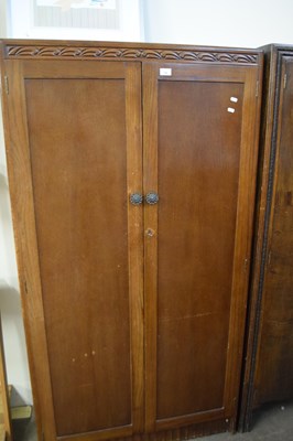 Lot 739 - Stained pine wardrobe