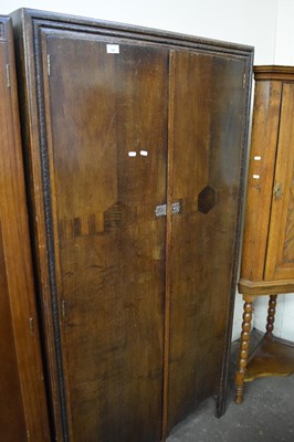 Lot 740 - Stained pine wardrobe