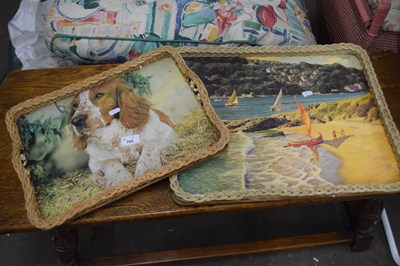 Lot 769 - Two cane framed dining trays