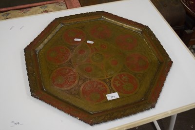 Lot 771 - Middle Eastern style brass tray