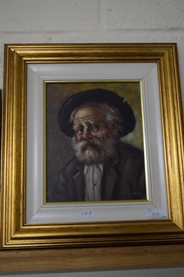 Lot 213 - SALINAS, STUDY OF A BEARDED GENT, OIL ON...