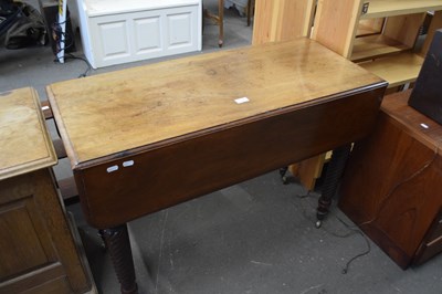 Lot 790 - Drop leaf dining table with turned legs and...