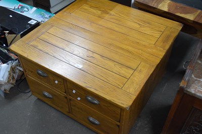 Lot 803 - Square storage coffee table with four drawers