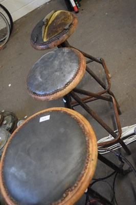 Lot 818 - A pair of vintage bar stools and another similar