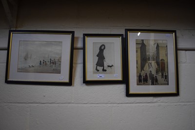 Lot 862 - Three reproduction Lowry prints