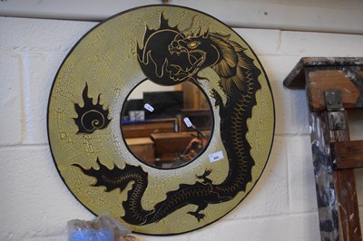 Lot 868 - Round dragon framed wall mirror