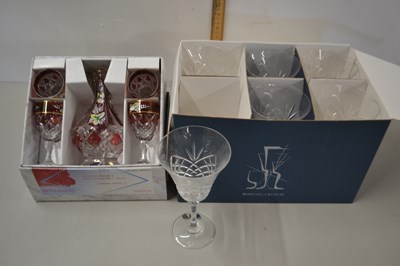 Lot 45 - Box set of Bohemia Crystal cut glasses and a...