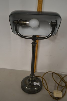 Lot 140 - Vintage desk lamp with green glass shade