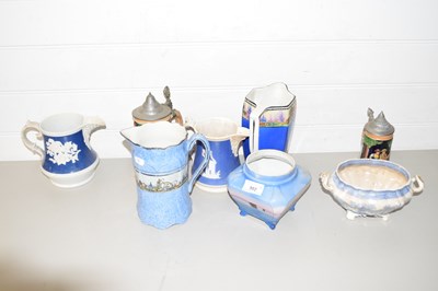 Lot 502 - VARIOUS CERAMICS TO INCLUDE BEER STEINS, JUGS,...