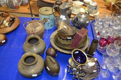 Lot 175 - Group of metal wares including a pair of...