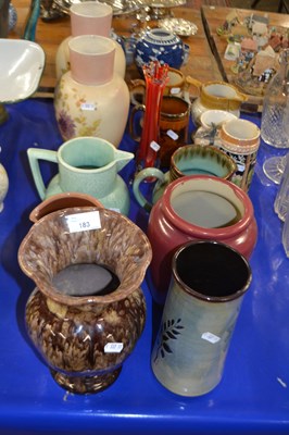 Lot 183 - Group of mainly ceramics, jugs, pair of vases etc