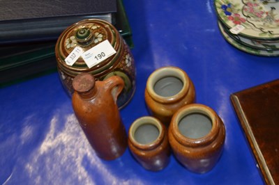 Lot 190 - Lambeth Doulton tobacco jar and cover...