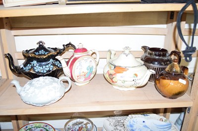 Lot 507 - VARIOUS VICTORIAN AND LATER TEA POTS TO...