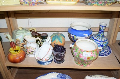 Lot 517 - VARIOUS DECORATED JUGS, SMALL TORQUAY WARE...