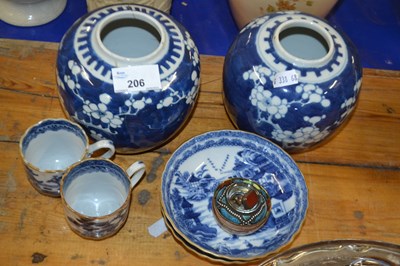 Lot 206 - Pair of Chinese porcelain ginger jars, the...