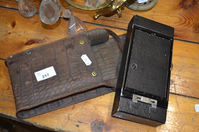 Lot 217 - Brownie No 2C folding autographic camera in...