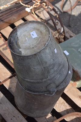 Lot 457 - Galvanised milk churn and bucket