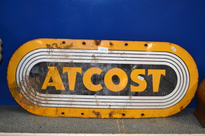 Lot 35A - An Atcost oval enamel sign