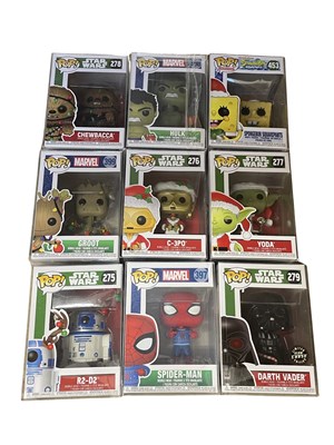 Lot 438 - A collection of Christmas edition Funko Pop!...