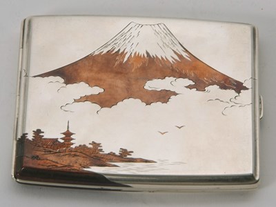 Lot 46 - A Japanese sterling cigarette case of...