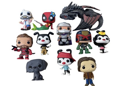 Lot 427 - A collection of loose funko Pop! vinyl figures,...