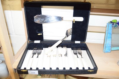 Lot 538 - CASED SET OF FISH CUTLERY