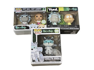 Lot 453 - A collection of large Rick and Morty Funko...