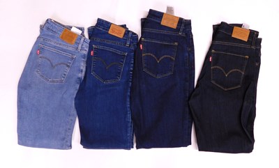 Lot 107 - Four pairs of  Levi's 712 jeans, two pairs of...