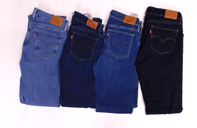 Lot 108 - Four pairs of Levi's 712 slim jeans, sizes 27...