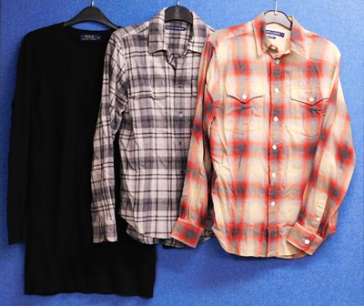 Lot 103 - Two checked Ralph Lauren shirts, sizes 8,...