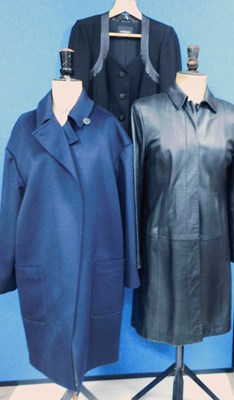 Lot 82 - Three lady's coats to include a Jaeger navy...