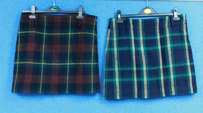 Lot 105 - Two Ralph Lauren Polo wool checked mini skirts,...