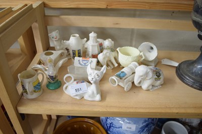 Lot 551 - COLLECTION OF CRESTED CHINA WARES