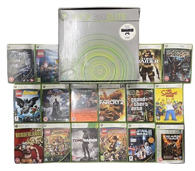 Lot 365 - A boxed Xbox 360 Elite games console with all...