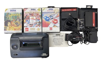 Lot 353 - A Sega Master System II with controller, leads...