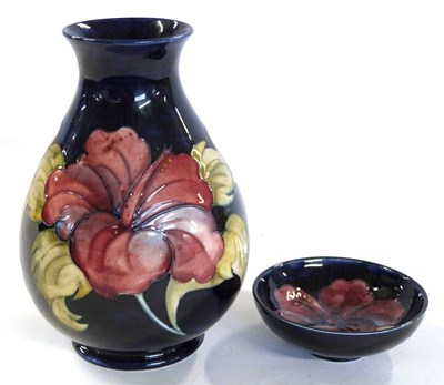 Lot 362 - Moorcroft vase of baluster form, the blue...