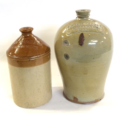 Lot 379 - Two stoneware flagons, one marked 'Doubleday...