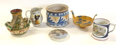 Lot 406 - Quantity of ceramics including a jar with...